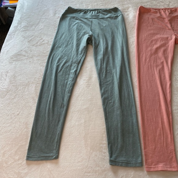 Set Of 2 OS Solid Heather Colored LuLaroe Leggings - Picture 3 of 16